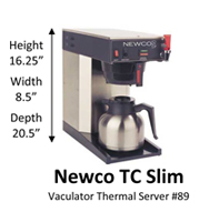 Office Coffee Equipment Traditional Brew Newco TC Slim
