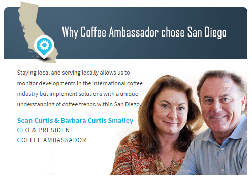 Coffee Ambassador chose San Diego