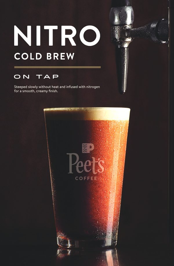Peet's nitro cold brew will be available at the Science of Beer Wine and Coffee, sponsored by Coffee Ambassador and Peet's coffee